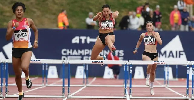 photo  maena drouin, qualifiée sur la dernière place de la finale aux championnats de france élite, réalise finalement son meilleur temps de la saison ce dimanche sur 400 m haies et prend la 7e place.  &copy;  le courrier de l’ouest – josselin clair 