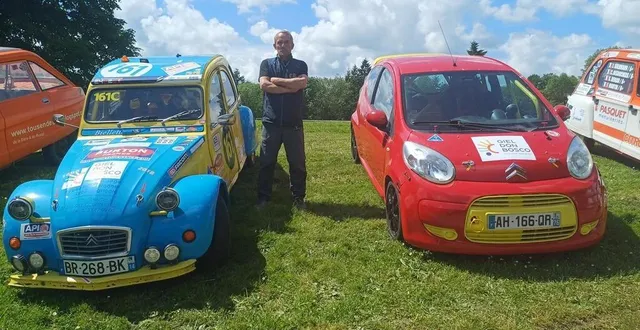 photo  stéphane bouillard, enseignant en mécanique à giel don bosco, est un des quatre pilotes au départ de la course des 24 heures 2 cv qui aura lieu en octobre sur le célèbre circuit de spa-francorchamps en belgique. il présente la citroën c1 racing cup, petite dernière à participer à la célèbre course.  &copy;  ouest-france 