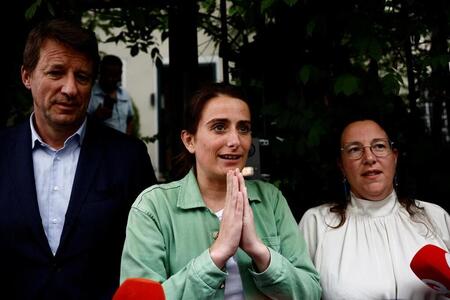 photo Les écologistes Yannick Jadot (sénateur), Marine Tondelier (secrétaire nationale) et Cyrielle Chatelain (députée). REUTERS 
