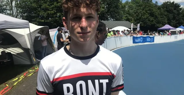 photo  arthur lebeaupin au bord de la piste de coulaines, fin juin, à l’occasion de la manche de coupe de france.  &copy;  ouest-france 