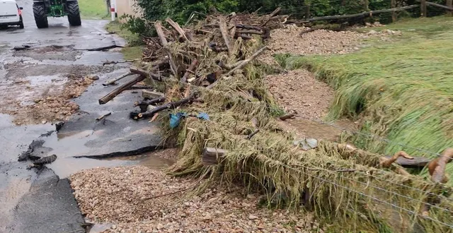 photo  le lieu-dit le guéridé a été particulièrement touché, à courdemanche.  &copy;  archives le maine libre 