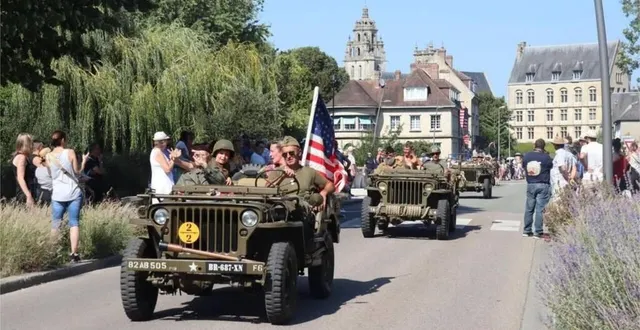 photo  lors des commémorations du 75e anniversaire du débarquement à argentan.  &copy;  archives ouest-france 