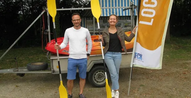 photo  le club de canoë-kayak de la flèche, représenté ici par régis pineau, coprésident du club, et alice, saisonnière, propose de nombreuses activités pour l’été.  &copy;  ouest-france 