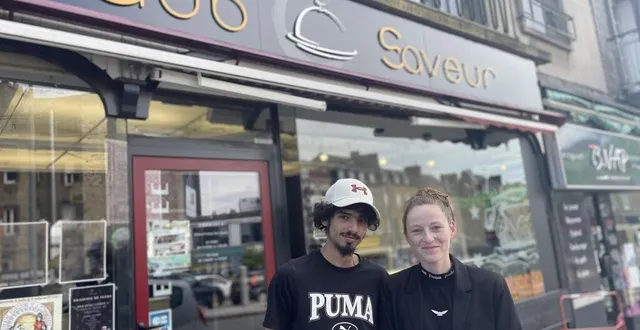 photo  mehdi sabaaoui et charlotte le gléau, sont à la tête de club saveur, un nouveau restaurant, rue du 6-juin, à flers (orne).  &copy;  ouest-france 