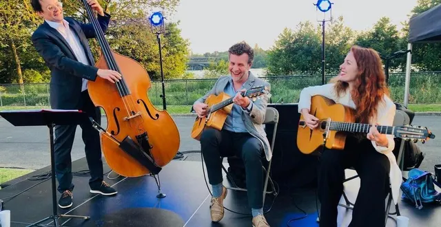 photo  le trio angevin de jazz manouche, swing to swing, se produira en début d’après-midi.  &copy;  swing to swing 