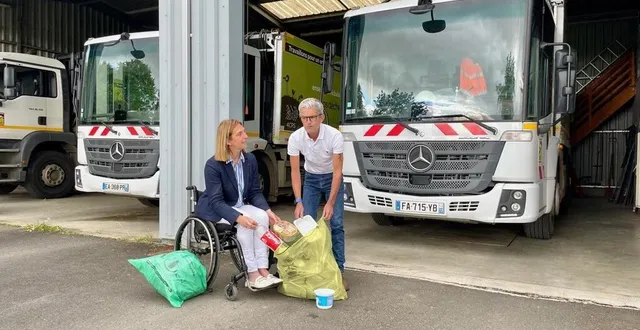 photo  valérie radou, présidente et eric poisson, vice-président de la communauté de communes, présentent le futur dispositif.  &copy;  le maine libre 