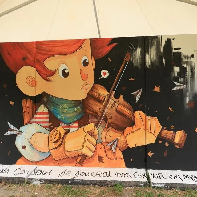 photo la fresque poétique de ben caillous, des pyrénées-orientales.  ©  ouest-france