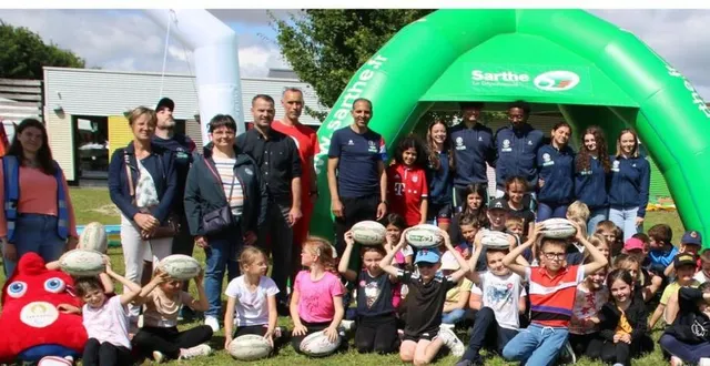 photo  les enfants ont été sensibilisés à la pratique sportive lors de la tournée d’été        du comité départemental olympique et sportif.  &copy;  ouest-france 