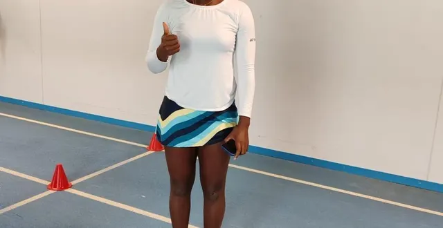 photo  gloriana nahum se prépare aux jeux olympiques au tennis club lombron, en sarthe.  &copy;  thierry vaillant 