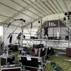 photo  la troisième scène d’art sonic à briouze (orne), la camp stage, est en cours d’installation. elle va accueillir les after technos et un cours de yoga les 19 et 20 juillet 2024. 