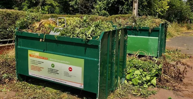 photo  les points de collecte de déchets verts sont pleins rue de l’éventail au mans, certains branchages dépassent la longueur maximum autorisée établie à 30 cm.  &copy;  le maine libre – yvon loué 