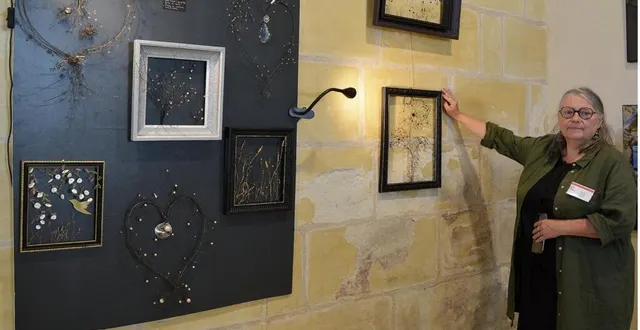 photo  les créations de corinne doucet sont à découvrir jusqu’à dimanche, à la salle de l’orangerie au château de courtanvaux.  &copy;  ouest-france 