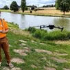 photo jean-pascal louvancourt a piloté son drone au-dessus du plan d’eau de la commune.