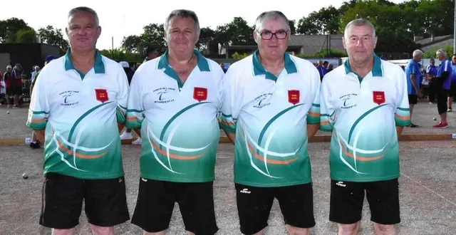 photo  de gauche à droite : pascal caniou, délégué du comité et président de l’oc briouze, alain jouy, philippe carreau, patrick hergault.  &copy;  oc briouze 