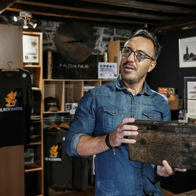 photo romain bon a fondé le musée de la libération de berjou en 2011 qui sera ensuite renommé « blackwater museum » du nom de l’opération qui a libéré la commune.  ©  martin roche / archives ouest-france