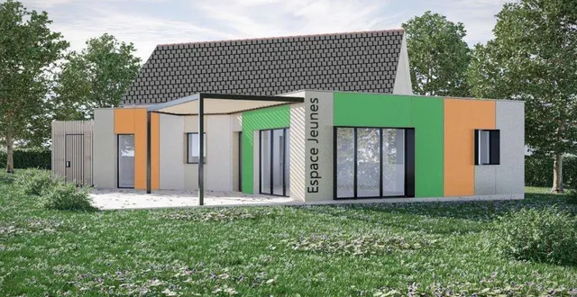 photo  présentation en 3d du futur espace jeunes, dont les couleurs ne sont pas encore définitives.  &copy;  mairie de coulans-sur-gée 