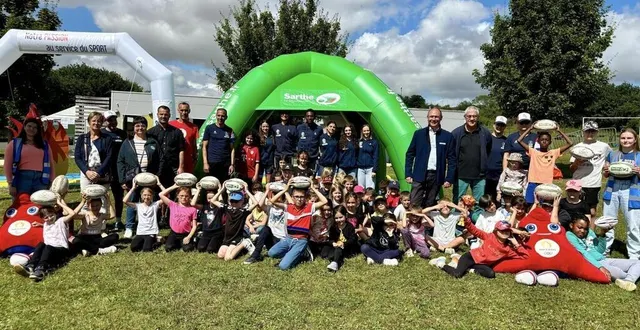 photo  les enfants ont passé une agréable journée autour du sport.  &copy;  le maine libre 