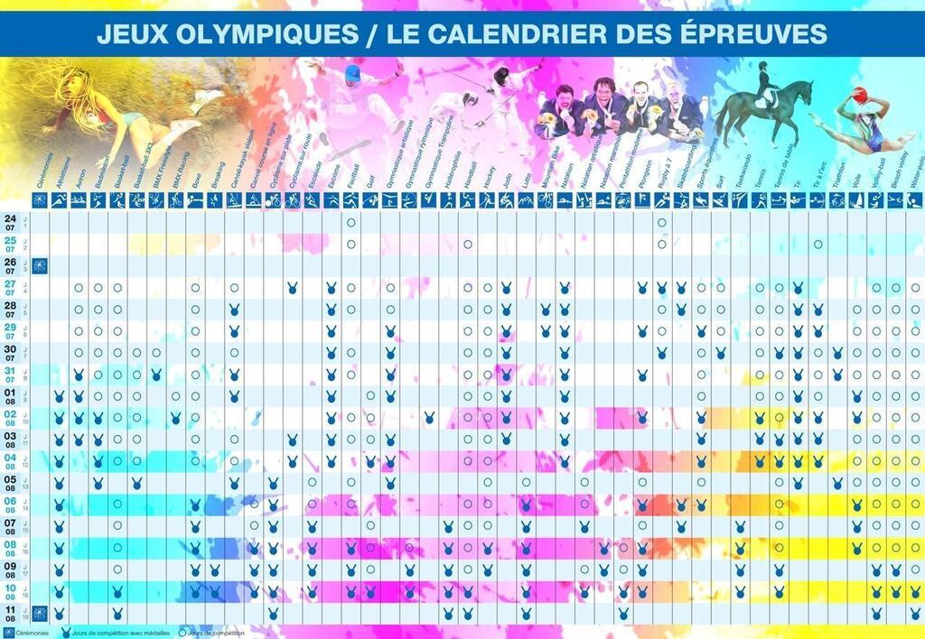 JO 2024. Téléchargez le calendrier complet des Jeux olympiques de Paris