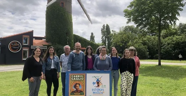 photo  le comité de pilotage des estivales du moulin présente la tête d’affiche du festival, gabriel saglio, qui se produira à 20 h 30 samedi soir.  &copy;  co 
