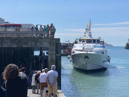 photo Les bateaux quittent le port de Granville pour bénir la mer, dimanche 28 juillet 2024. Ouest-France 