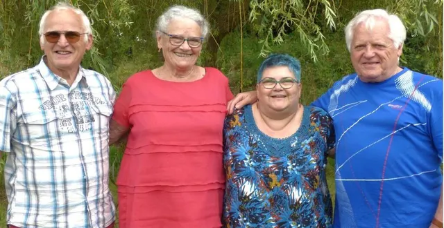 photo  jean-claude gravier, lydie chapeau, nadine masseau et jean-pierre ponthieux.  &copy;  le maine libre 