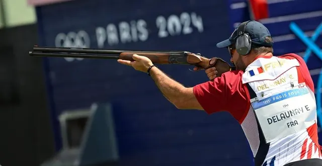 photo  le tireur sportif normand eric delaunay, à châteauroux (indre), vendredi 26 juillet 2024.  &copy;  fftir / kmsp/kmsp 