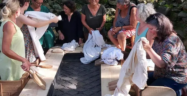 photo  répétition d’une scène au lavoir.  &copy;  ouest-france 