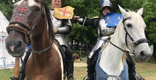 photo  l’un est chauffeur routier, l’autre informaticien : bruno et jean-pierre s’affrontent lance à la main, ce week-end à montmirail, en sarthe.  &copy;  ouest-france 
