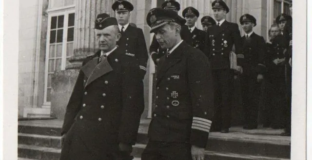 photo  karl dönitz et hans-rudolf rösing au château de pignerolle, à saint-barthélemy-d’anjou.  &copy;  collection marquet 