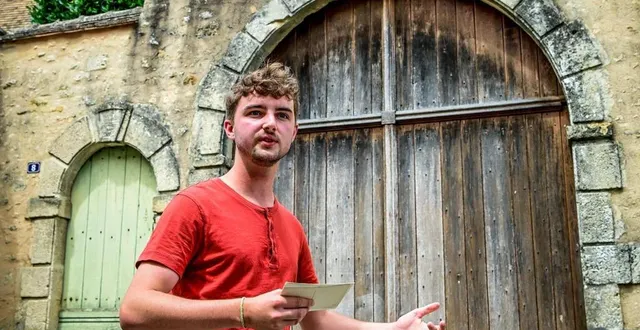 photo  noyen-sur-sarthe, jeudi 25 juillet 2024. matéo guyon connaît chaque vestige historique de sa commune par cœur, il envisage même d’en faire un livre.  &copy;  photo le maine libre – yvon loué 