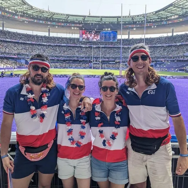photo angélique (originaire de cerizay, dans les deux-sèvres) a pu voir les épreuves de vtt, rugby féminin (photo), de triathlon, de tir à l’arc, d’équitation, d’escrime et de judo. rien que ça !  ©  photo angélique