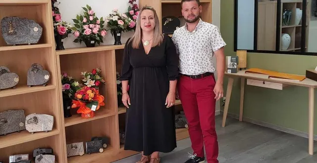 photo  élodie et mathieu, fondateurs des pompes funèbres gohaud, prêts à accompagner les familles avec bienveillance et professionnalisme.  &copy;  le maine libre 