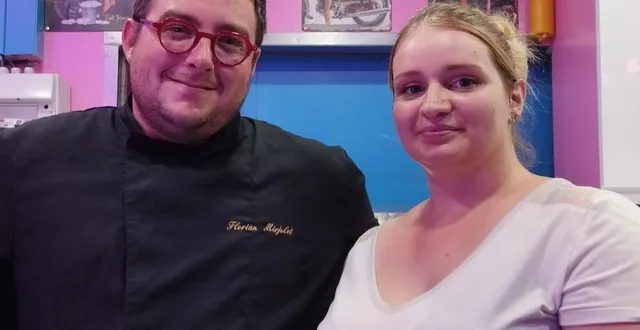 photo  florian mirjolet (chef) et mathilde idoux (serveuse et caissière) ont ouvert le 60’dîner en juin. ils ont ravi les papilles des arnageois lors de la célébration des 80 ans de la libération à arnage.  &copy;  ouest-france 