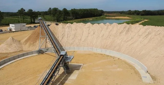 photo  entrée en activité à l’été 2024, la nouvelle carrière du bauchet, entre la flèche et thorée-les-pins, s’étend sur 58 hectares, dont 47 seront exploités par ligérienne granulats.  &copy;  ouest-france 