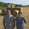 photo stanislas davoine, éleveur, et laura manceau, femme d’agriculteur, deux des trois coprésidents du comice agricole de mareil-sur-loir du 23 au 25 août 2024.