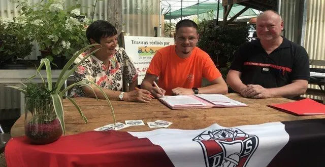 photo  catherine pelaud, nicolas carrasset et le lieutenant sébastien vinatier.  &copy;  co 