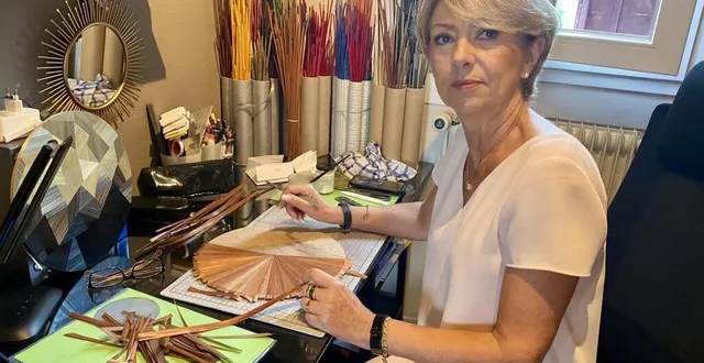 photo  myriam schmitt a quitté son métier dans les assurances pour devenir marqueteuse de paille.  &copy;  le maine libre 