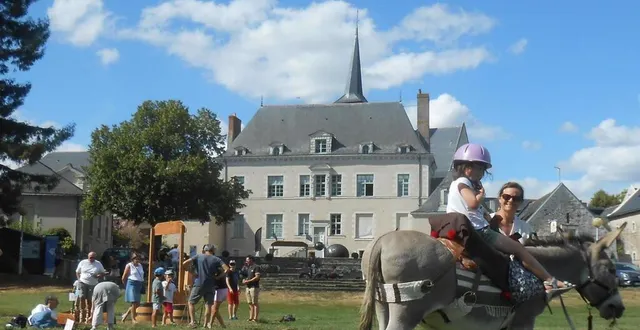 photo  balades à dos d’ânes et création de sa carte postale de vacances sont les animations proposées pour mercredi 21 août pour les enfants sur le quai de la noë.  &copy;  co 