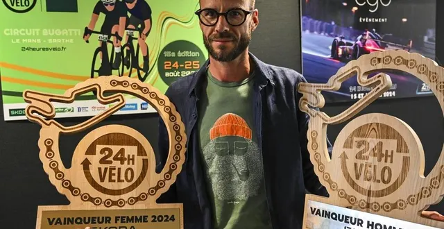 photo  romain gasnal se réjouit de la réussite de son épreuve cycliste organisée depuis 2009 sur le mythique circuit automobile manceau.  &copy;  photo le maine libre - denis lambert 