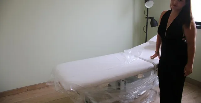 photo  stessy boutelotte dans le nouvel espace.  &copy;  le maine libre 