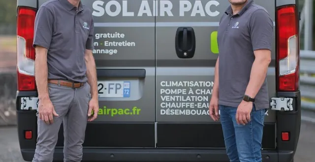 photo  andy ragot et ludovic jegou ont créé leur entreprise spécialisée en installation, entretien, dépannage sur les équipements de climatisation réversible et pompe à chaleur gérée par ces deux techniciens.  &copy;  le maine libre 