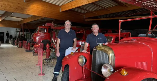 photo  dominique groutel et guy mallet proposent des visites guidées à la maison des sapeurs-pompiers de l’orne.  &copy;  ouest-france 