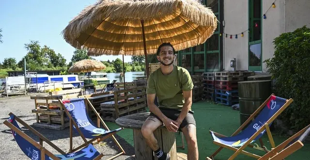 photo  titouan richard a ouvert la guinguette en avril.  &copy;  denis lambert 