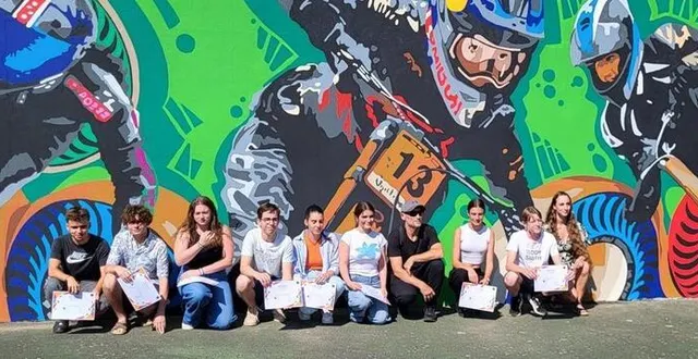 photo  la fresque a été terminée début août.  &copy;  mairie de challes 