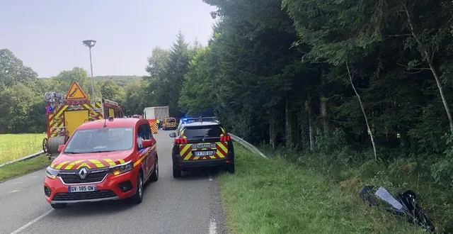 photo  une femme d’une cinquantaine d’années est morte dans une collision avec un camion, sur la rd 908 direction sées, dans la commune de chahains (orne), ce jeudi 22 août 2024.  &copy;  ouest france 