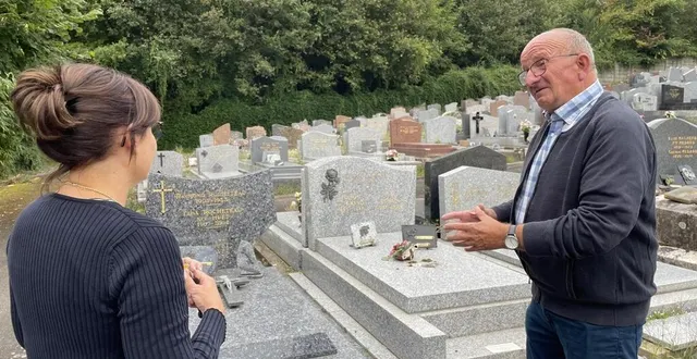 photo  tuffé-val-de-la-chéronne, 20 août 2024. régis bourneuf, le maire tufféen depuis 2020, s’insurge des vols commis régulièrement dans le cimetière.  &copy;  le maine libre 