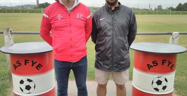 photo  ludovic gaudré à gauche et marc jaminion, les responsables des équipes seniors masculines de l’as fyé.  &copy;  le maine libre 