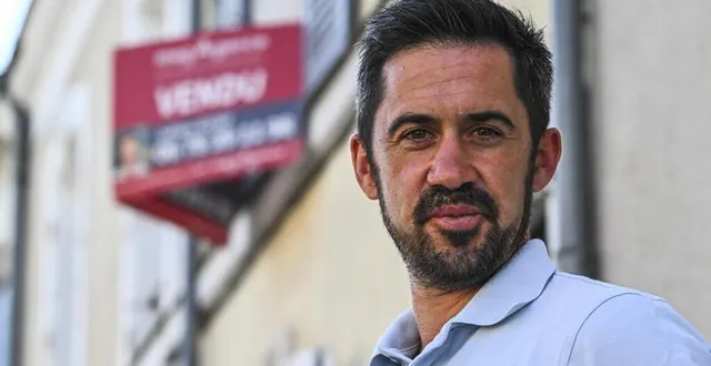 photo  julien guay, bientôt 38 ans, est devenu mandataire immobilier dans le réseau megagence en 2020 après 14 saisons de cycliste de haut niveau.  &copy;  le maine libre – denis lambert 