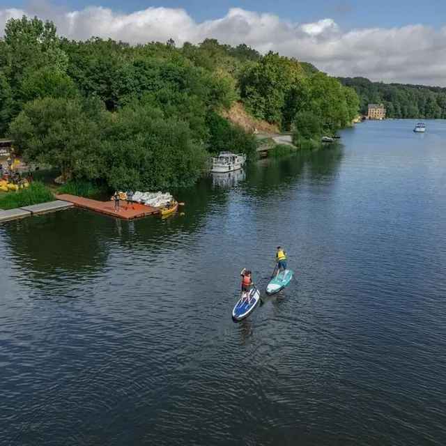 photo à la jaille-yvon, anjou sport nature loue des stand-up paddles.  ©  nicolas plessis