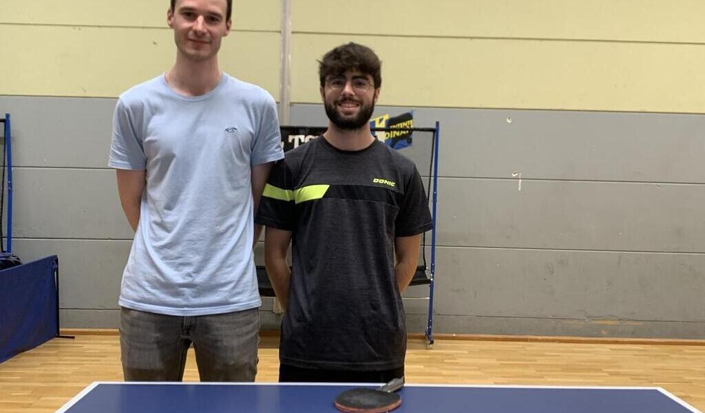 Portuguese player with table tennis players Dinan. Sport